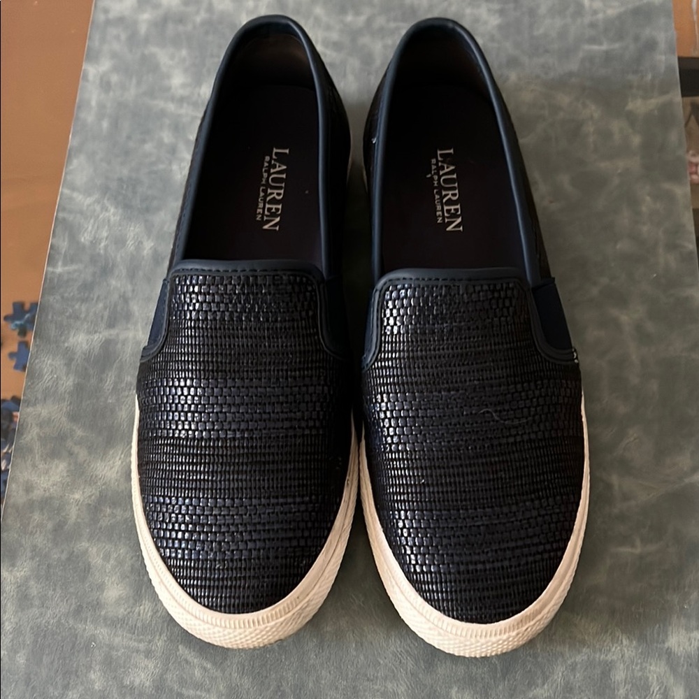 Lauren Ralph Lauren Black and White Flats